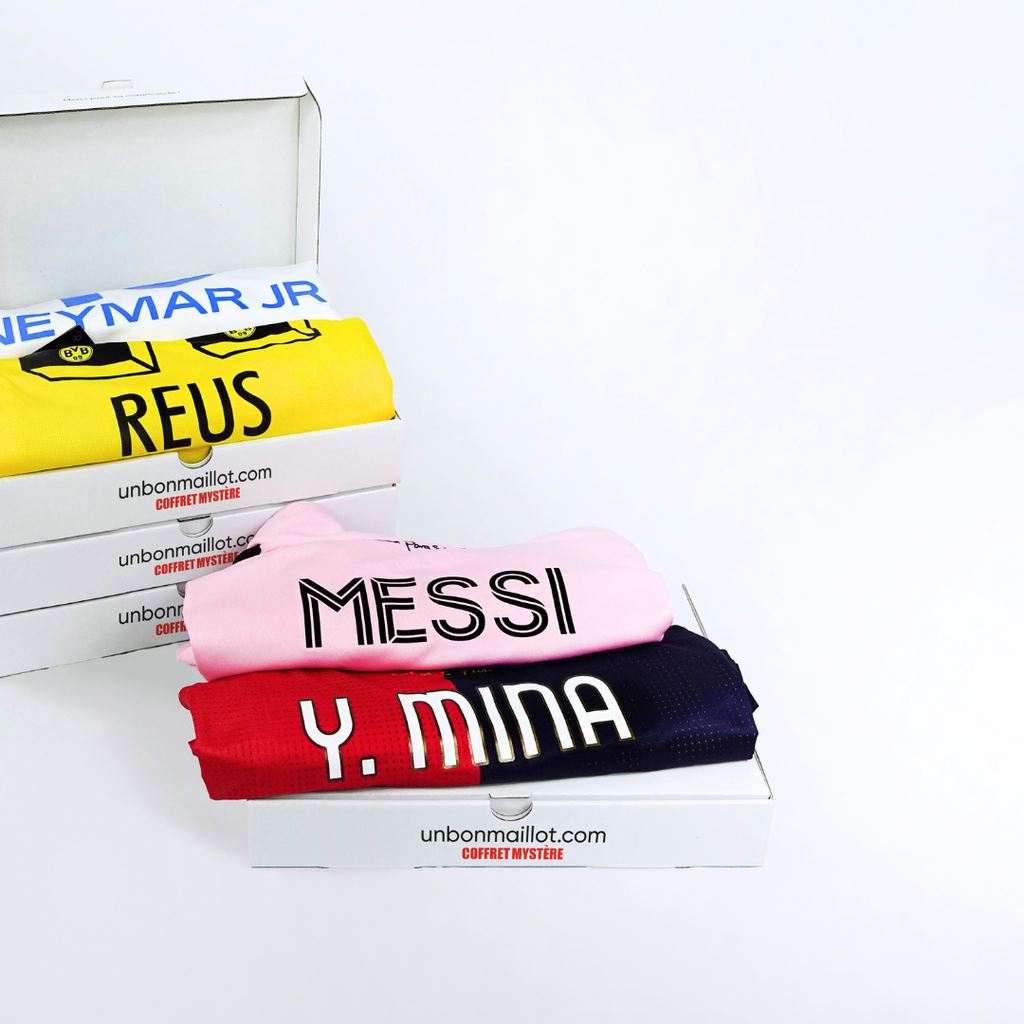 Caja sorpresa de camiseta de fútbol con estampado (nombre y número) 9️⃣