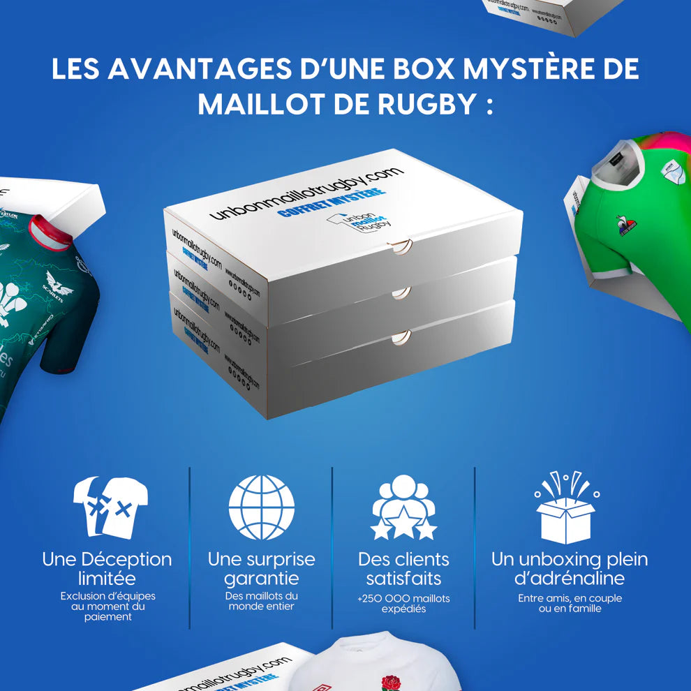 La caja de camiseta de rugby misteriosa - Niño 🏉