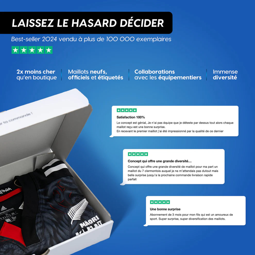 La caja de camiseta de rugby misteriosa - Niño 🏉