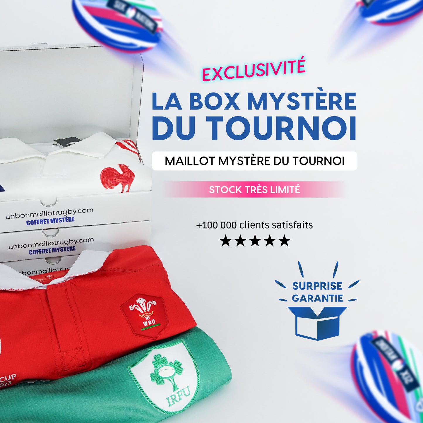 Caja de camiseta de rugby misteriosa – Edición 6 Naciones 🏉