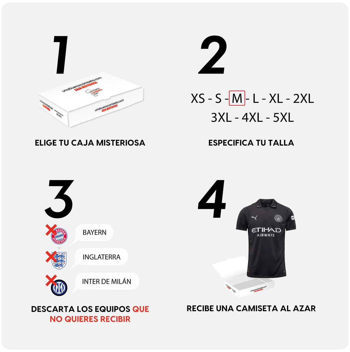 Caja sorpresa de camiseta de selección ⚽️